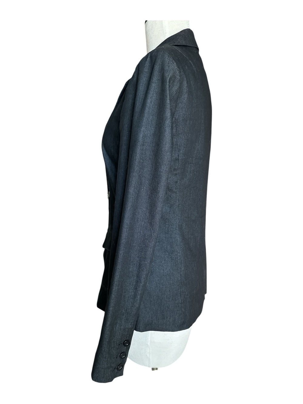 Vintage Laundry by Shelli Segal Black Tailored BlazerSize 4 Notch Lapel Hardware - Picture 7 of 9